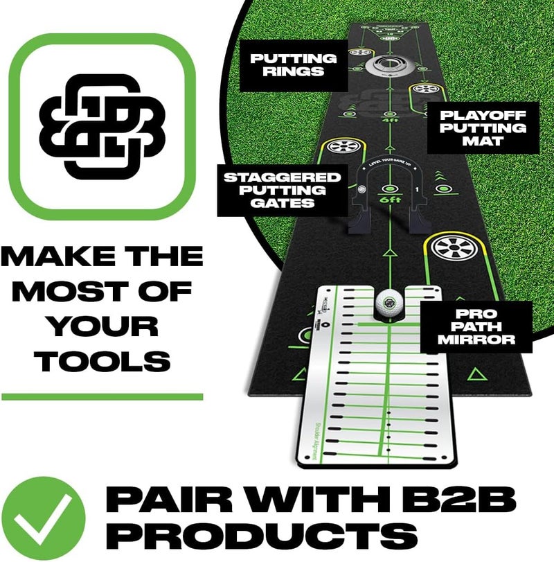 BACK 2 BASICS GOLF Putting Rings 3-Piece Set, Golf Tool for Putting Practice Indoor and Outdoor, Ramp Ring & Hole Reducers for Precision Training, Accuracy Drills at Home, Office & Backyard Setups - Image 4